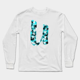 Paint Splash Letter U Long Sleeve T-Shirt